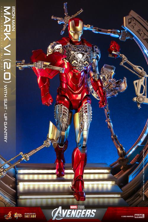 The Avengers MMS688D53 Iron Man Mark VI (Ver 2.0) and Suit-Up Gantry 1/6th Scale Collectible Figure Set Gallery Image 17