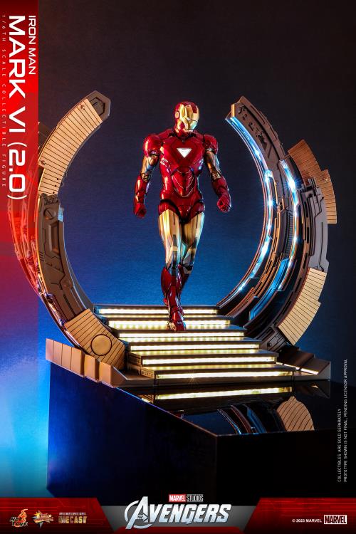 The Avengers MMS688D53 Iron Man Mark VI (Ver 2.0) and Suit-Up Gantry 1/6th Scale Collectible Figure Set Gallery Image 14
