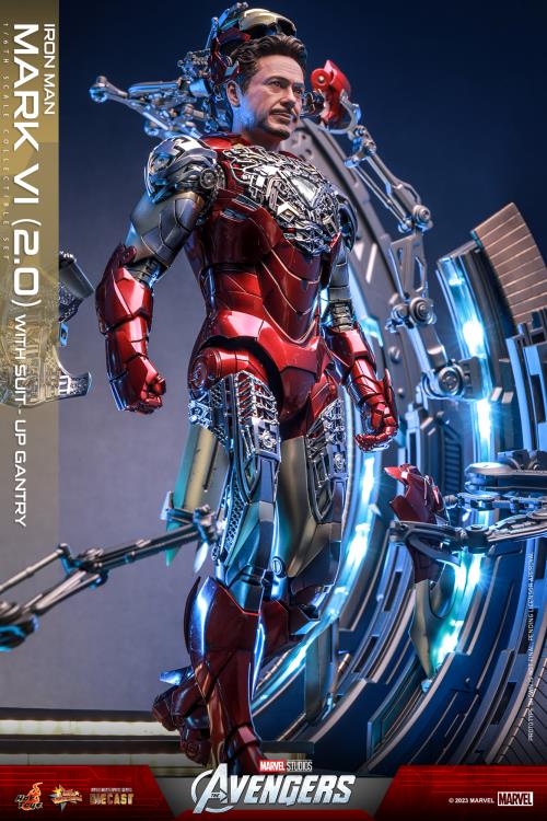The Avengers MMS688D53 Iron Man Mark VI (Ver 2.0) and Suit-Up Gantry 1/6th Scale Collectible Figure Set Gallery Image 18