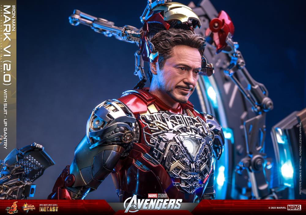 The Avengers MMS688D53 Iron Man Mark VI (Ver 2.0) and Suit-Up Gantry 1/6th Scale Collectible Figure Set Gallery Image 22