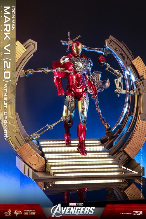 The Avengers MMS688D53 Iron Man Mark VI (Ver 2.0) and Suit-Up Gantry 1/6th Scale Collectible Figure Set Gallery Image 15