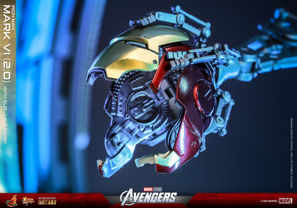 The Avengers MMS688D53 Iron Man Mark VI (Ver 2.0) and Suit-Up Gantry 1/6th Scale Collectible Figure Set Gallery Image 25