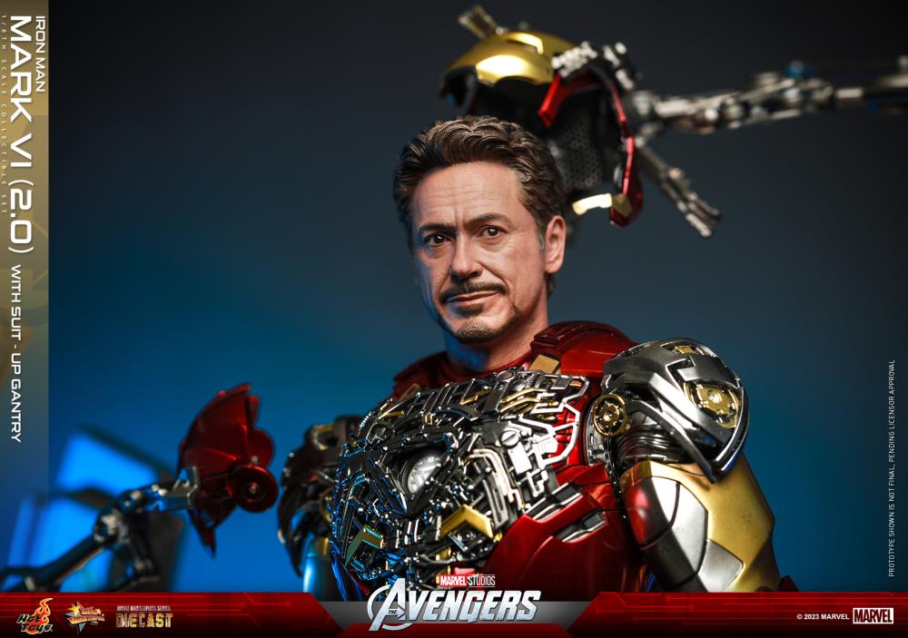 The Avengers MMS688D53 Iron Man Mark VI (Ver 2.0) and Suit-Up Gantry 1/6th Scale Collectible Figure Set Gallery Image 21