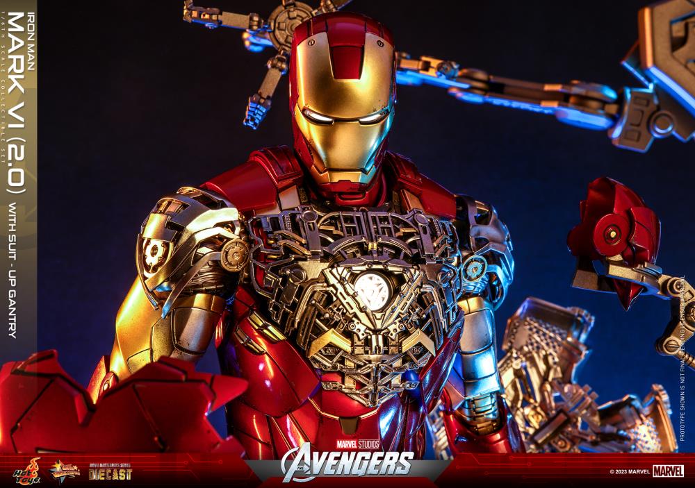 The Avengers MMS688D53 Iron Man Mark VI (Ver 2.0) and Suit-Up Gantry 1/6th Scale Collectible Figure Set Gallery Image 23
