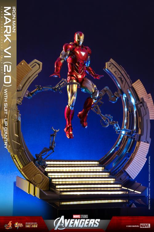 The Avengers MMS688D53 Iron Man Mark VI (Ver 2.0) and Suit-Up Gantry 1/6th Scale Collectible Figure Set Gallery Image 19