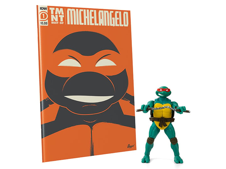 Teenage Mutant Ninja Turtles BST AXN Best of Michelangelo & Comic Set Gallery Image 1