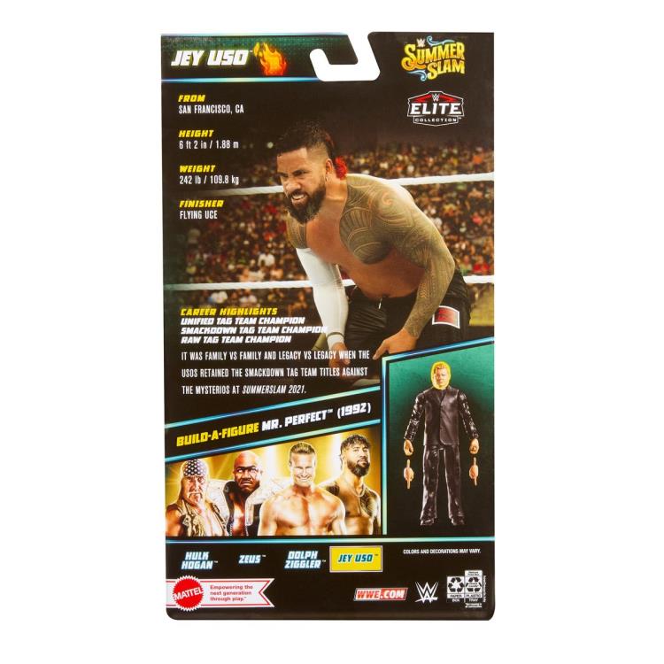 WWE Elite Collection SummerSlam Jey Uso (Collect to Build: Executive Consultant Mr. Perfect) Gallery Image 12