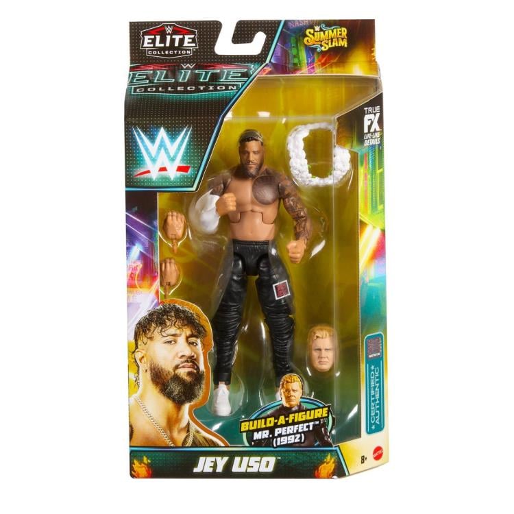 WWE Elite Collection SummerSlam Jey Uso (Collect to Build: Executive Consultant Mr. Perfect) Gallery Image 11