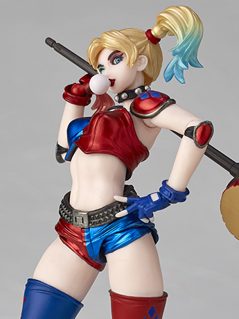 DC Comics Amazing Yamaguchi Revoltech No.015EX Harley Quinn (New Color Ver.) Action Figure (Reissue) Gallery Image 2