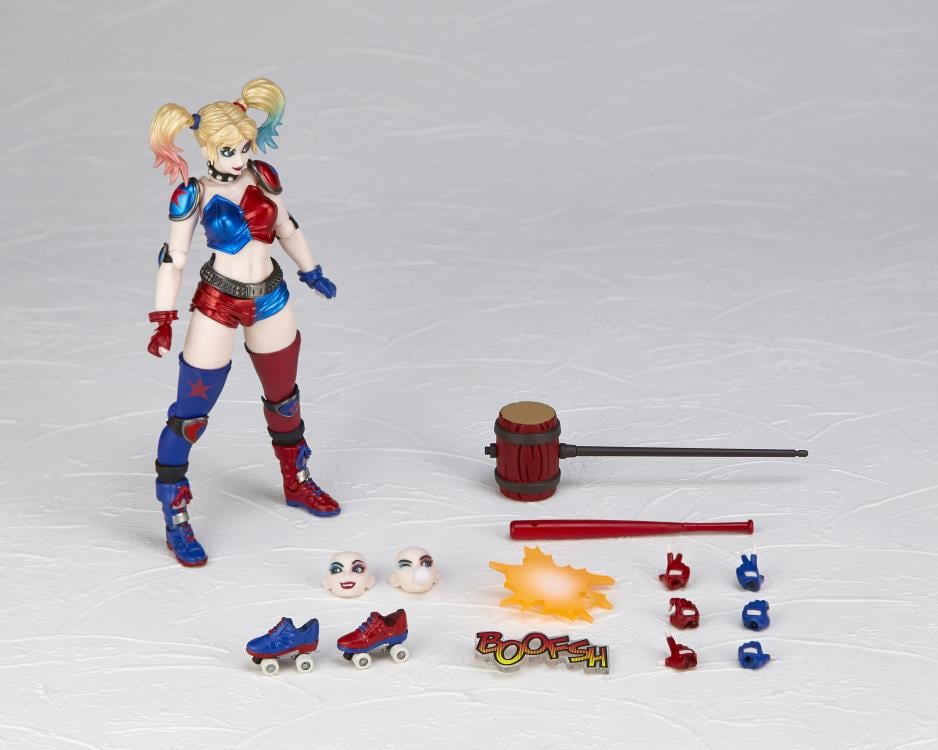 DC Comics Amazing Yamaguchi Revoltech No.015EX Harley Quinn (New Color Ver.) Action Figure (Reissue) Gallery Image 14