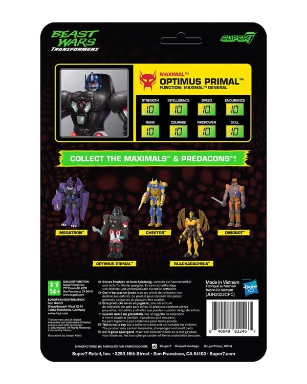 Transformers: Beast Wars ReAction Optimus Primal Figure Gallery Image 5