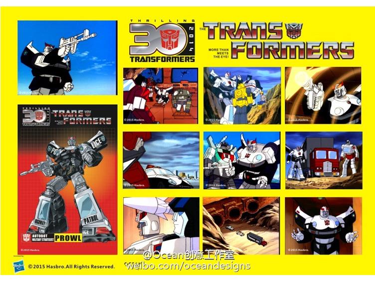 Transformers 30th Anniversary Classic Sticker Set - Prowl Gallery Image 1