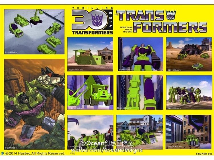 Transformers 30th Anniversary Classic Sticker Set - Constructicon Gallery Image 1