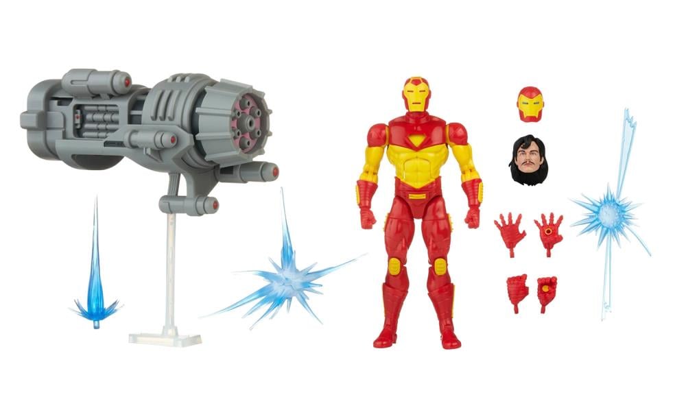 Marvel Comics Marvel Legends Retro Collection Iron Man with Plasma Cannon SDCC 2022 Exclusive Action Figure Gallery Image 6