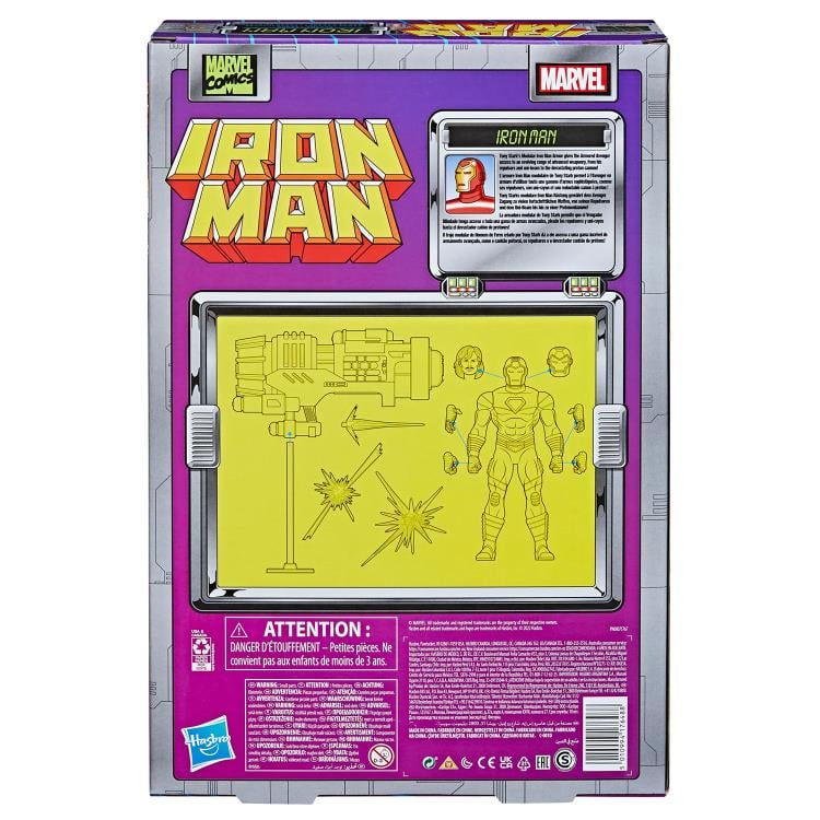 Marvel Comics Marvel Legends Retro Collection Iron Man with Plasma Cannon SDCC 2022 Exclusive Action Figure Gallery Image 8