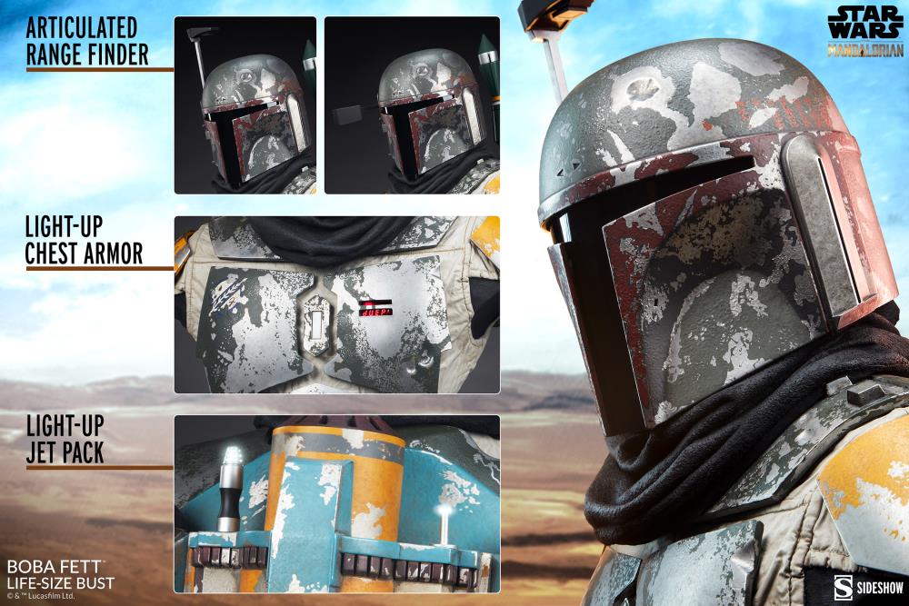 The Mandalorian Boba Fett Life-Size Bust Gallery Image 30