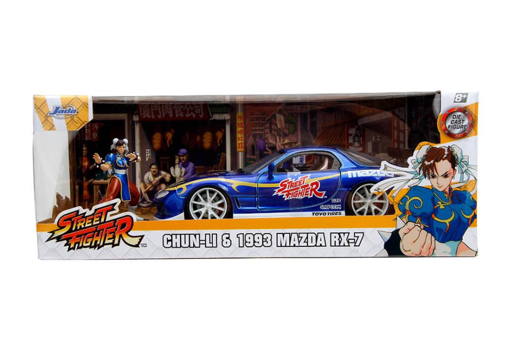 Street Fighter Hollywood Rides Chun-Li & 1/24 Scale 1993 Mazda RX-7