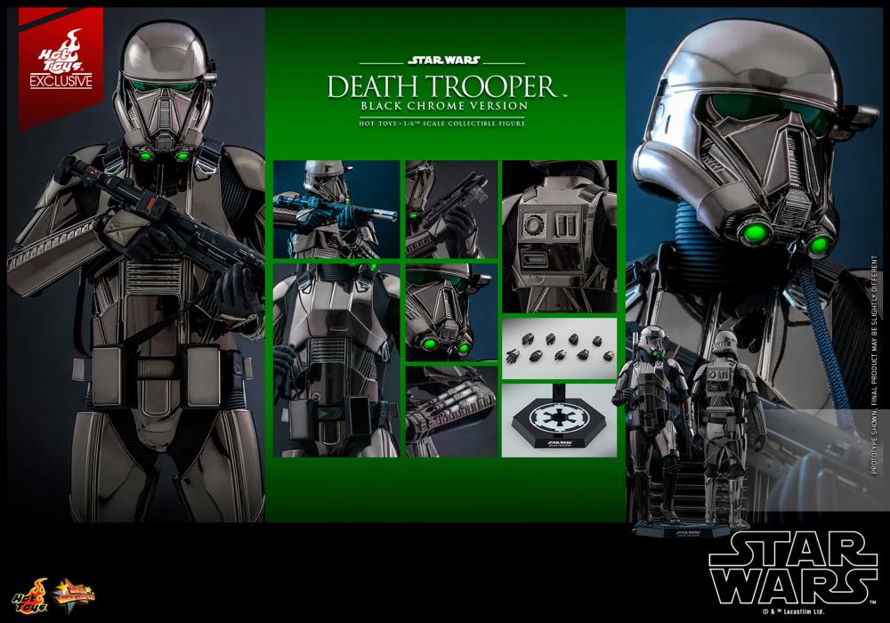 Star Wars MMS621 Death Trooper (Black Chrome) 1/6th Scale Collectible Exclusive Figure Gallery Image 16