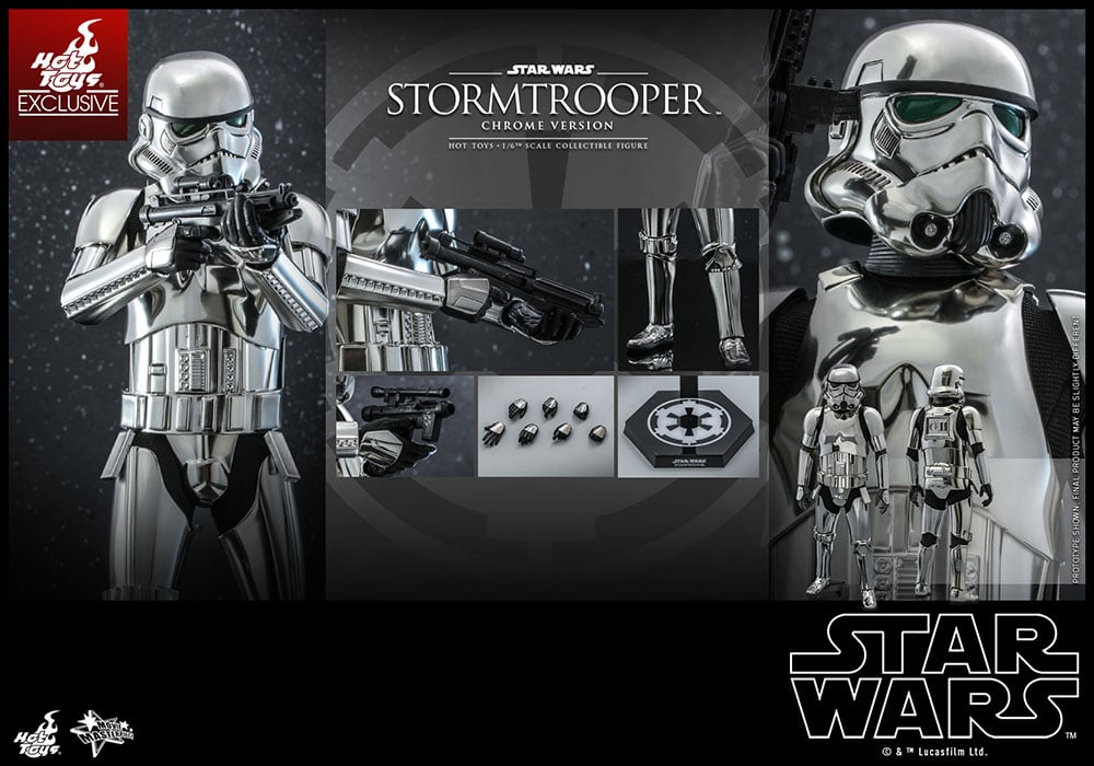 Star Wars MMS615 Stormtrooper (Chrome) 1/6th Scale Collectible Exclusive Figure Gallery Image 17