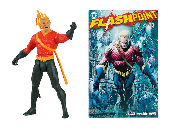 DC Comics Page Punchers Aquaman (Flashpoint) 3" Figure with Comic Gallery Image 1