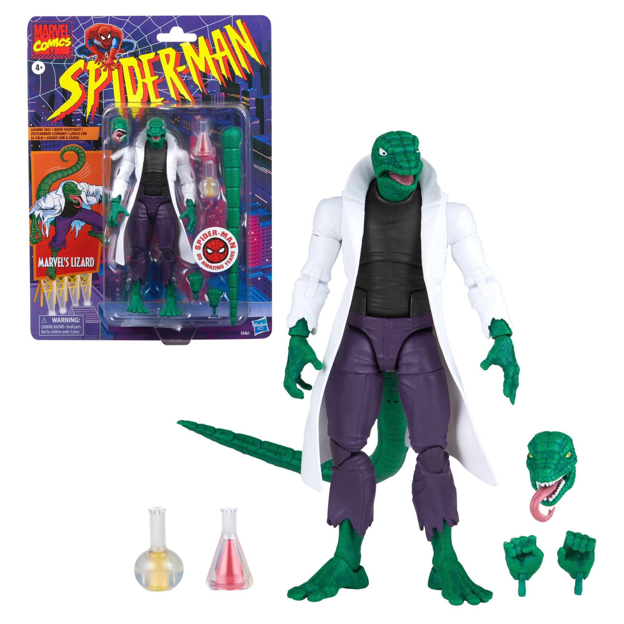Spider-Man Marvel Legends Retro Collection Marvel's Lizard Action Figure Gallery Image 9