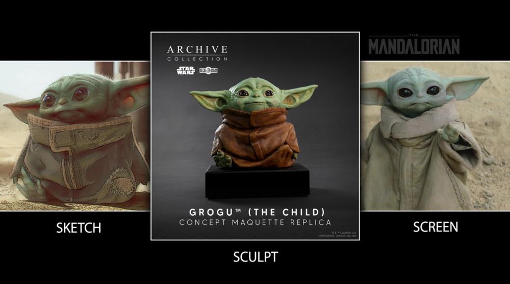 The Mandalorian Grogu (The Child) Concept Dual Signature Limited Edition Maquette Gallery Image 15