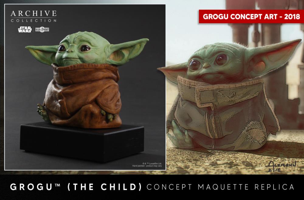 The Mandalorian Grogu (The Child) Concept Dual Signature Limited Edition Maquette Gallery Image 14