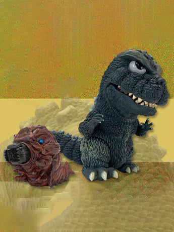 Mothra vs. Godzilla Mega Eggmon Series Godzilla and Mothra Larva Limited Edition Figure Set Gallery Image 2