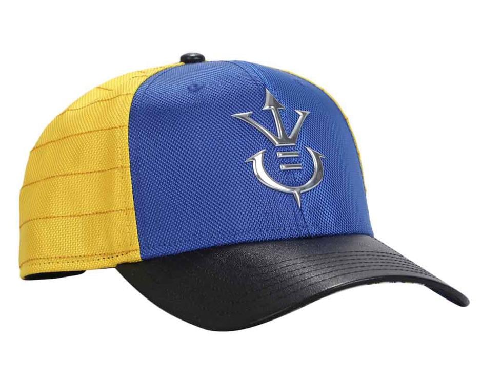 Dragon Ball Z Vegeta Saiyan Metal Icon Pre-Curved Snapback Hat Gallery Image 3