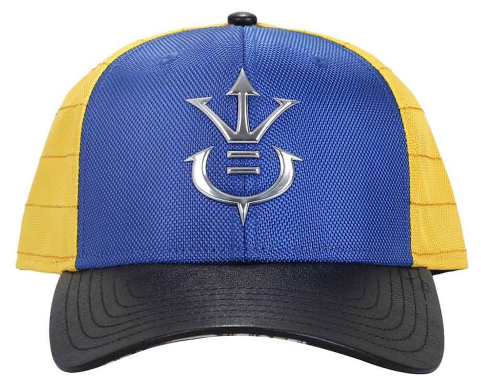 Dragon Ball Z Vegeta Saiyan Metal Icon Pre-Curved Snapback Hat Gallery Image 4