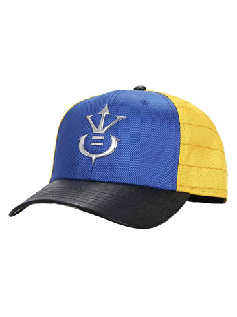 Dragon Ball Z Vegeta Saiyan Metal Icon Pre-Curved Snapback Hat Gallery Image 2