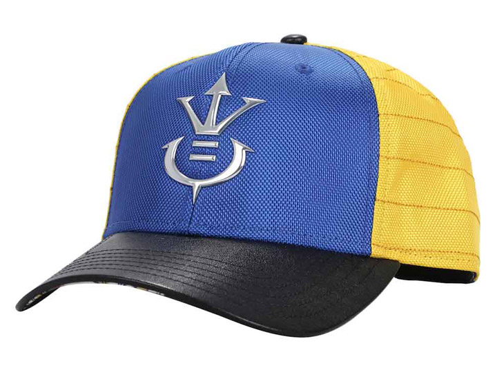 Dragon Ball Z Vegeta Saiyan Metal Icon Pre-Curved Snapback Hat Gallery Image 1