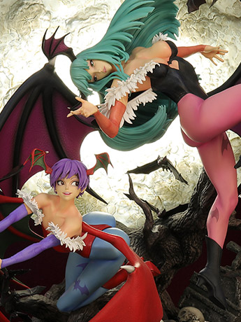 Darkstalkers 3 Specter Diorama Morrigan & Lilith Limited Edition 1/6 Scale Statue Gallery Image 2