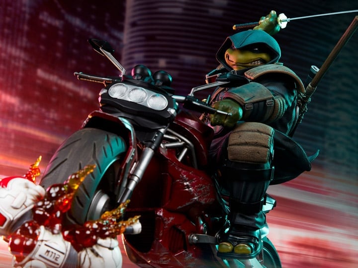 Teenage Mutant Ninja Turtles: The Last Ronin Michelangelo on Bike 1/4 Scale Limited Edition Statue Gallery Image 1