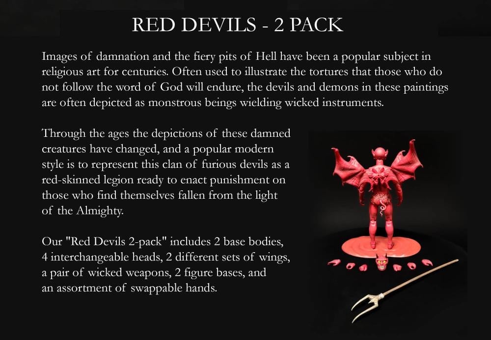 Biblical Adventures Demons (Red Devils) 1/12 Scale Figure Two-Pack Gallery Image 4