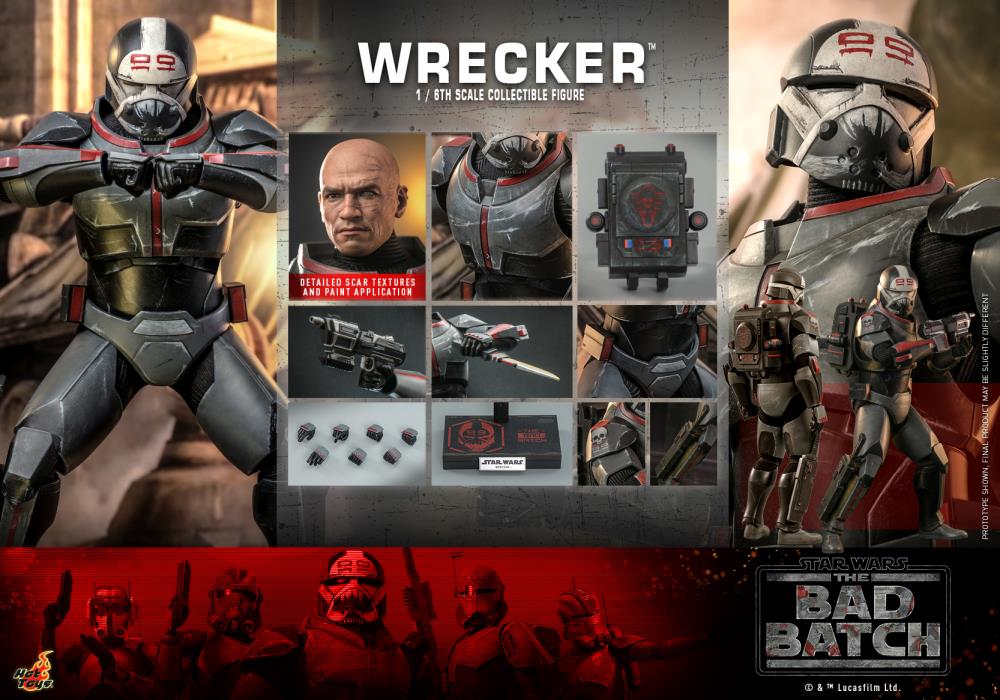 Star Wars: The Bad Batch TMS099 Wrecker 1/6th Scale Collectible Figure Gallery Image 21