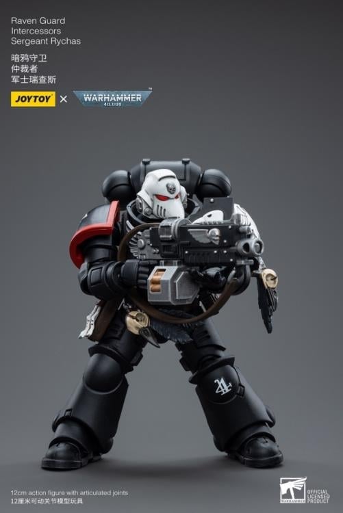 Warhammer 40K Raven Guard Intercessors Sergeant Rychas 1/18 Scale Action Figure Gallery Image 6