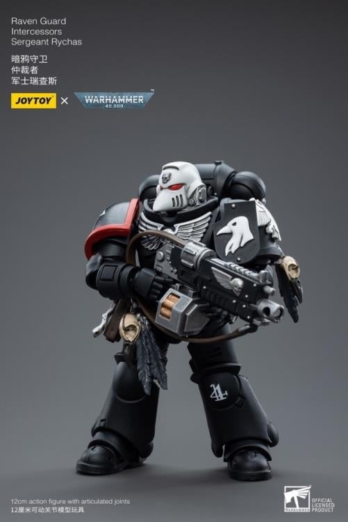 Warhammer 40K Raven Guard Intercessors Sergeant Rychas 1/18 Scale Action Figure Gallery Image 4