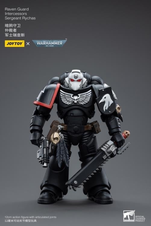 Warhammer 40K Raven Guard Intercessors Sergeant Rychas 1/18 Scale Action Figure Gallery Image 3