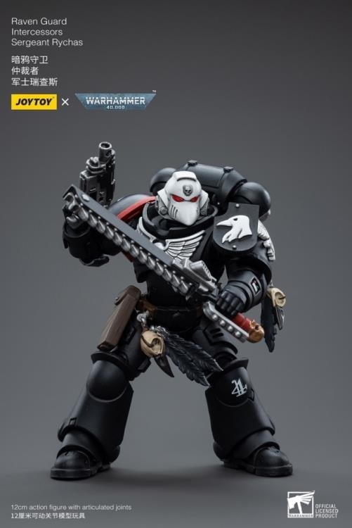 Warhammer 40K Raven Guard Intercessors Sergeant Rychas 1/18 Scale Action Figure Gallery Image 5