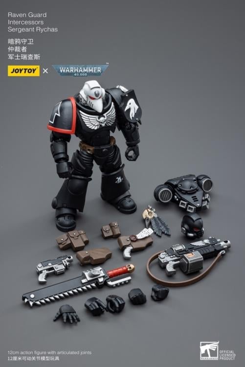 Warhammer 40K Raven Guard Intercessors Sergeant Rychas 1/18 Scale Action Figure Gallery Image 10