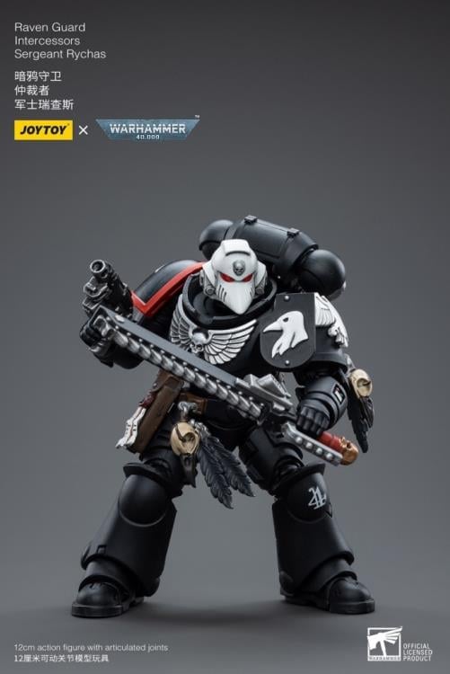 Warhammer 40K Raven Guard Intercessors Sergeant Rychas 1/18 Scale Action Figure Gallery Image 8