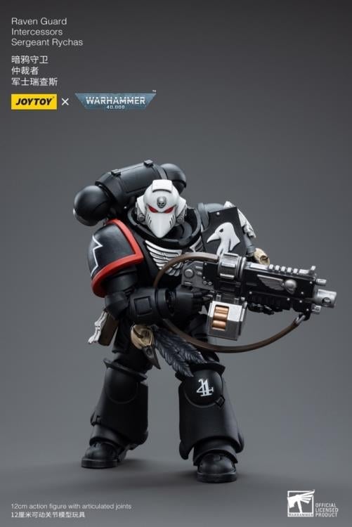 Warhammer 40K Raven Guard Intercessors Sergeant Rychas 1/18 Scale Action Figure Gallery Image 7