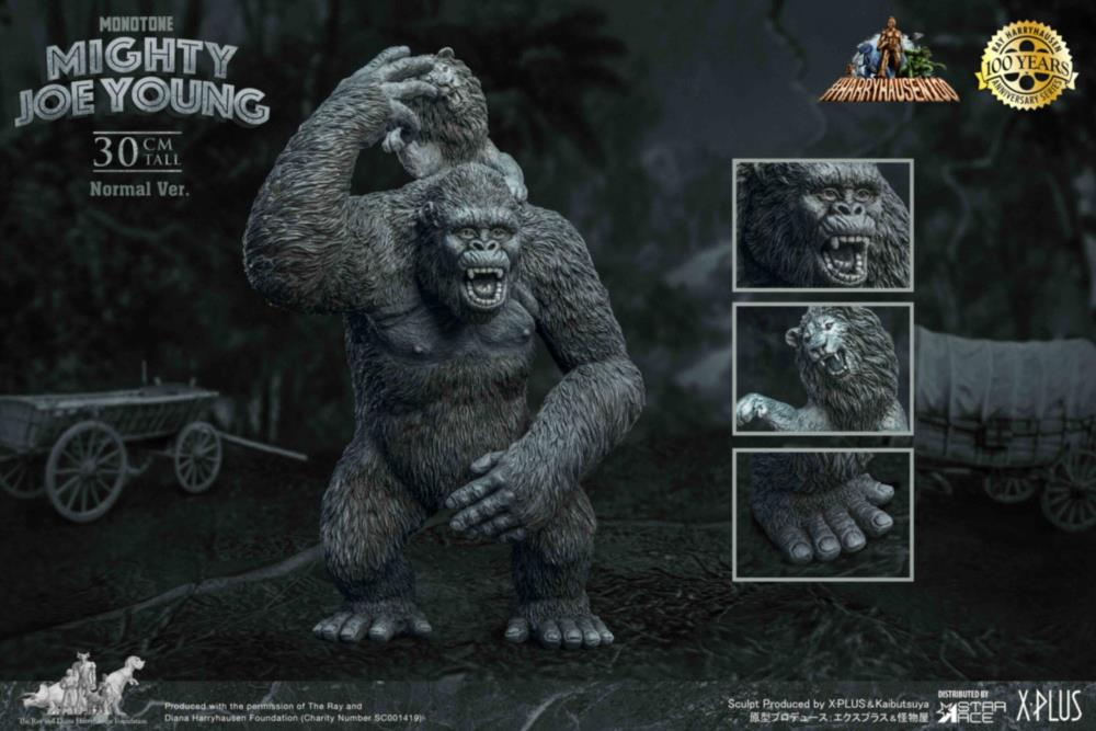 Mighty Joe Young Ray Harryhausen 100th Anniversary Mighty Joe Young (Monochrome Ver.) Normal Soft Vinyl Figure Gallery Image 6