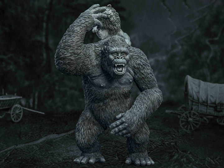 Mighty Joe Young Ray Harryhausen 100th Anniversary Mighty Joe Young (Monochrome Ver.) Normal Soft Vinyl Figure Gallery Image 1