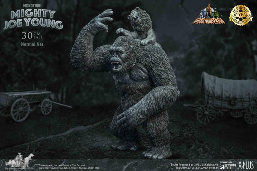 Mighty Joe Young Ray Harryhausen 100th Anniversary Mighty Joe Young (Monochrome Ver.) Normal Soft Vinyl Figure Gallery Image 4