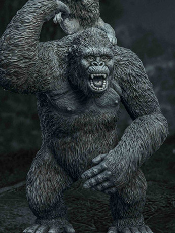 Mighty Joe Young Ray Harryhausen 100th Anniversary Mighty Joe Young (Monochrome Ver.) Normal Soft Vinyl Figure Gallery Image 2