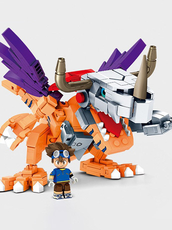 Digimon Adventure MetalGreymon Building Block Toy Set Gallery Image 2