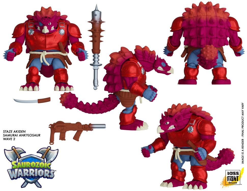 Saurozoic Warriors Staze Akiden (Samurai Ankylosaur) 1/12 Scale Figure Gallery Image 4