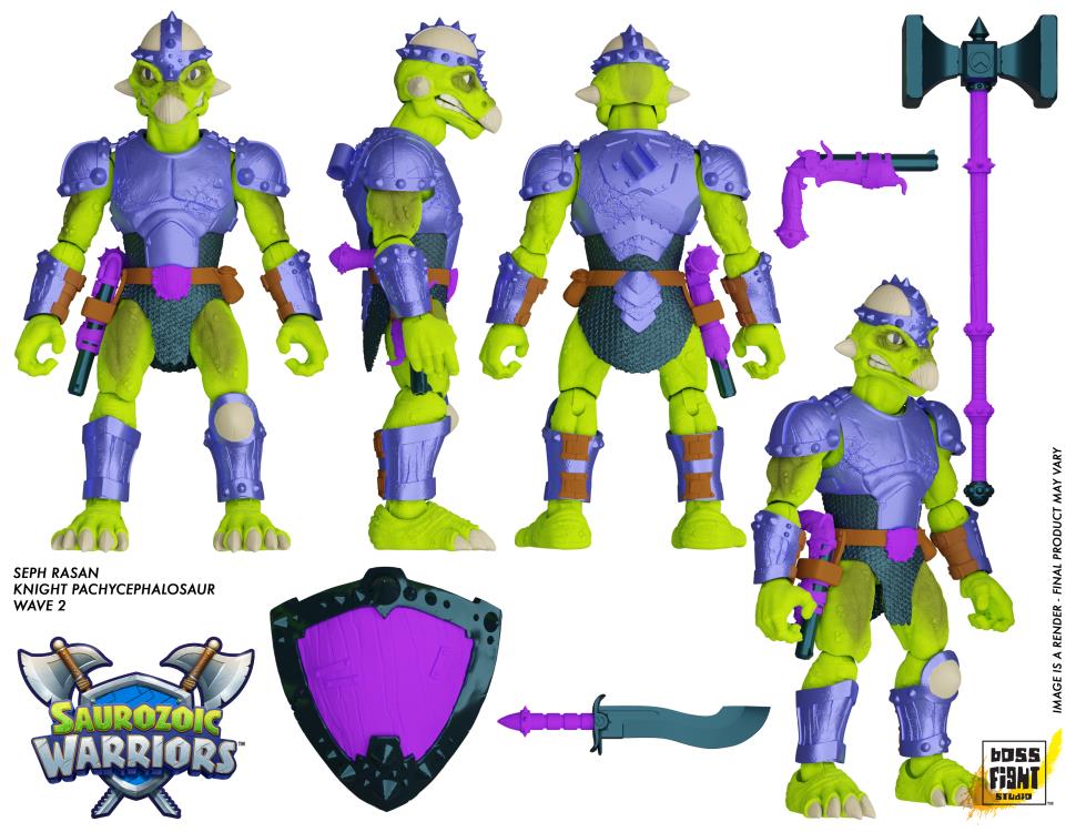 Saurozoic Warriors Seph Rasan (Knight Pachycephalosaur) 1/12 Scale Figure Gallery Image 4